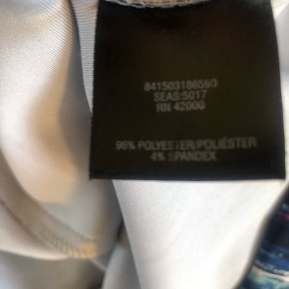 Attention Cap Sleeve Multicolor Hi Low Fitted Dress Size M - Picture 9 of 9